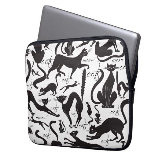 Viele Katzen Laptopschutzhülle (Vorderseite Links)