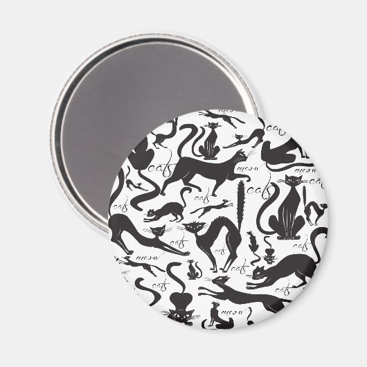 Viele Katzen Magnet (Vorderseite/Rückseite)