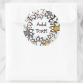 Viele Katzen Runder Aufkleber (Tasche)