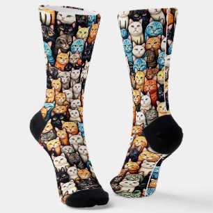 Viele Katzen Socken