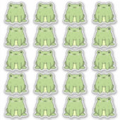 Viele Kawaii-Frösche Aufkleber (Vorderseite)
