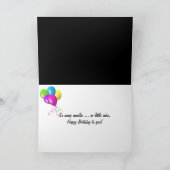 Viele Kerzen auf Cupcake Karte (Innenseite)