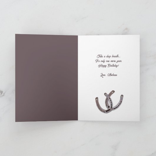 Viele Kerzen über dem Hügel Funny Horse Karte (Innenseite)