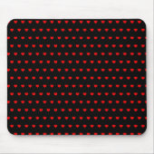 Viele kleine rote Herzen auf schwarz Mousepad (Vorne)