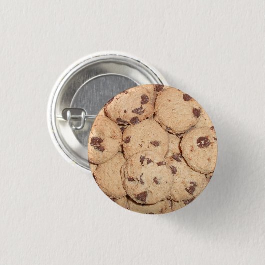 Viele kleine Schokolade Chip Cookies Button (Vorne & Hinten)