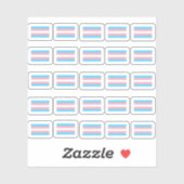 Viele kleine Transgender Flaggen Aufkleber (Blatt)