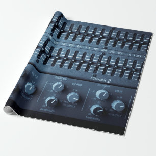 Viele Knöpfe an einem Soundmischer in einem Tonstu Geschenkpapier