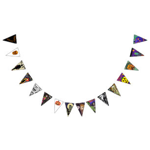 Viele Kreaturen zu Halloween Wimpelkette