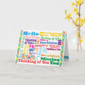 Viele kümmerten Gedanken - Gruß-Karte Karte (Gelbe Blume)