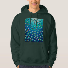 Viele lächelnde Fische Hoodie