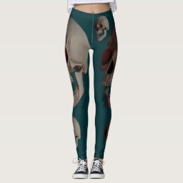 Viele lachende menschliche Schädel Leggings
