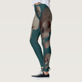 Viele lachende menschliche Schädel Leggings (Links)