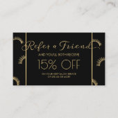 Viele Lashes Lash Salon Black/Gold Referral (Vorderseite)