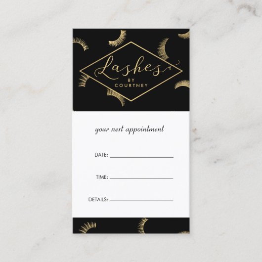 Viele Lashes Lash Salon Black/Gold Termin (Vorderseite)