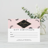 Viele Lashes Lash Salon Pink/Black Geschenkkarte (Stehend Vorderseite)