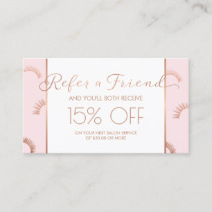 Viele Lashes Lash Salon Pink/Rose Gold Referral