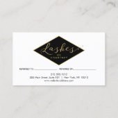 Viele Lashes Lash Salon White/Black Empfehlungskarte (Rückseite)