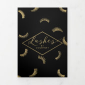 Viele Lashes Muster Lash Salon Black Broschüre (Cover)