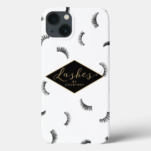 Viele Lashes Muster Lash Salon Personalisiert Case-Mate iPhone Hülle (Rückseite)