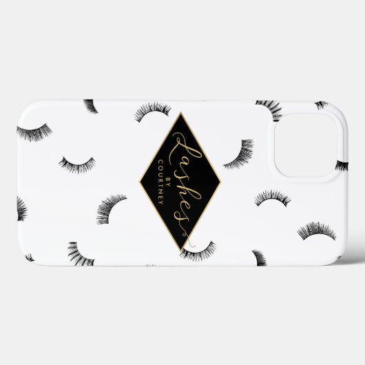 Viele Lashes Muster Lash Salon Personalisiert Case-Mate iPhone Hülle (Rückseite (Horizontal))