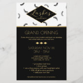 Viele Lashes Muster Lash Salon Weiß/Schwarz/Gold Flyer (Vorne)