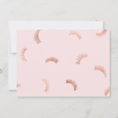 Viele Lashes Muster Pink/Rose Gold Geschenkkarte (Rückseite)