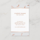 Viele Lashes Salon Grau/Rose Terminkarte (Rückseite)