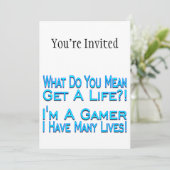 Viele LebendGamer Einladung (Stehend Vorderseite)