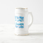 Viele LebenGamer Bierglas (VorderseiteRechts)