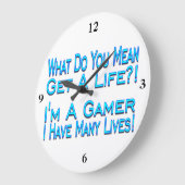 Viele LebenGamer Große Wanduhr (Winkel)