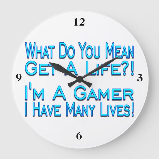 Viele LebenGamer Große Wanduhr (Vorderseite)