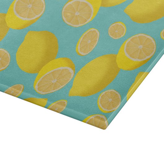 Viele Lemons-Glasschneider Schneidebrett (Ecke)