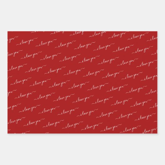 VIELE LIEBE GOLD MODERNES SKRIPT MIT HEIZEN GESCHENKPAPIER SET (Vorderseite 2)