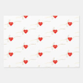 VIELE LIEBE GOLD MODERNES SKRIPT MIT HEIZEN GESCHENKPAPIER SET (Vorderseite)