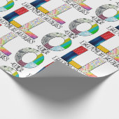 Viele Liebe-Umschlagpapier Geschenkpapier (Ecke)