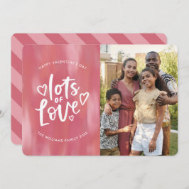 Viele Liebe Valentinstag Familie Foto Dankeskarte