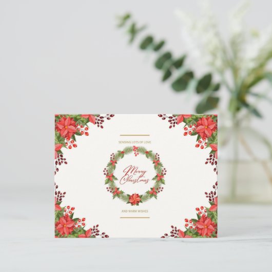 Viele Lieben Feiertagspostkarte (Stehend Vorderseite)