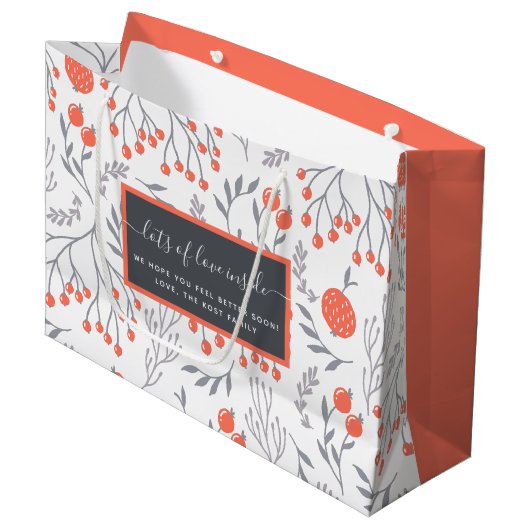 Viele Lieben im Innern erhalten gute Geschenktasch Große Geschenktüte (Vorderseite Schrägansicht)