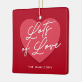 Viele Lieben Valentinstag Keramikornament (Links)