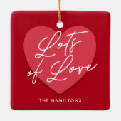 Viele Lieben Valentinstag Keramikornament (Rückseite)