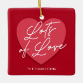 Viele Lieben Valentinstag Keramikornament (Vorderseite)