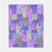 Viele Lila Katzen entwerfen Fleece Blanket (Vorderseite)