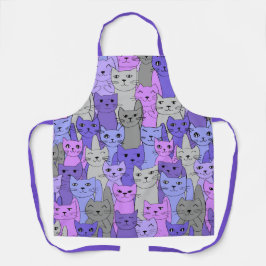 Viele Lila Katzen Schürze