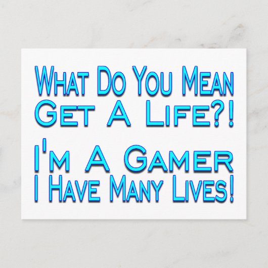 Viele Live Gamer Postkarte (Vorderseite)