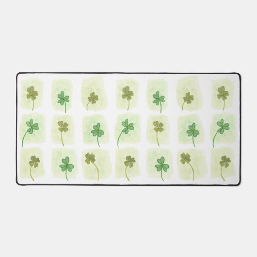 Viele Luck Green Clover und Kleeblatts Schreibtisc Schreibtischunterlage (Vorderseite)