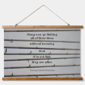 Viele Männer fischen Rods Wandteppich Mit Holzrahmen (Vorne)