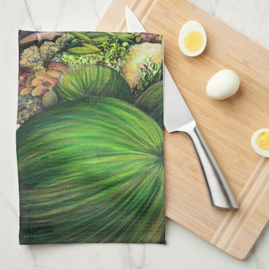 Viele Männer, viele Melonen, Budapest Geschirrtuch (Viertel Falte)