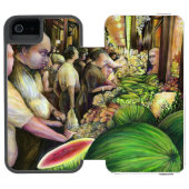 Viele Männer, viele Melonen, Budapest Incipio iPhone Geldbeutel-Hülle (Folio Geöffnet)