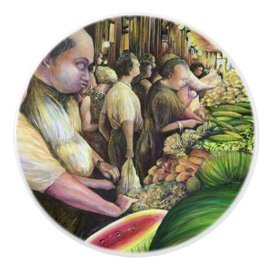 Viele Männer, viele Melonen, Budapest Keramikknauf (Vorderseite)