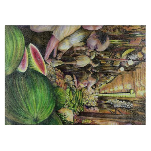 Viele Männer, viele Melonen, Budapest Schneidebrett (Vorderseite)